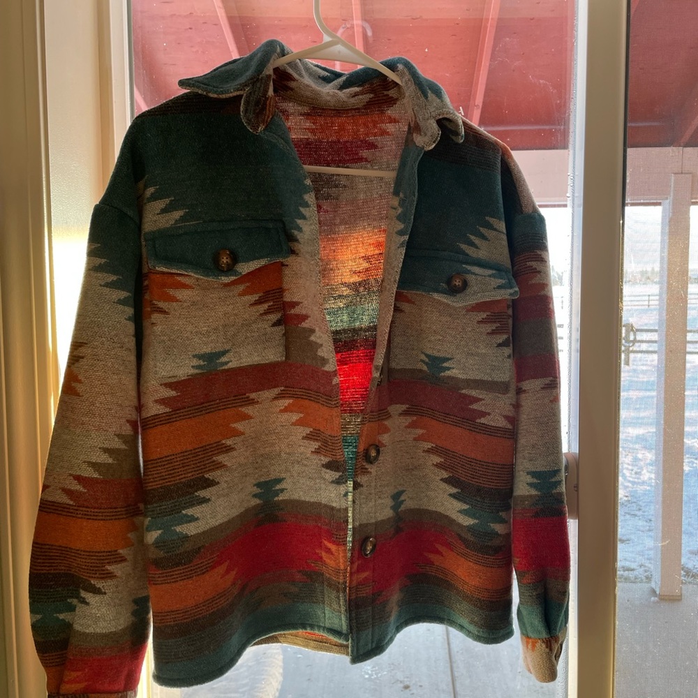 Woman’s Aztec Patterned Western  Sweater